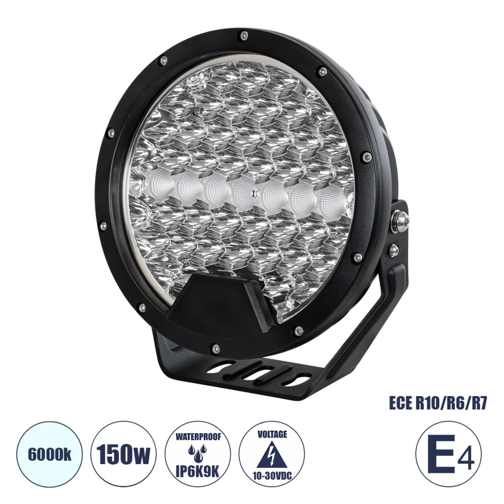 GloboStar® 85337 E4 Mark Vehicle & JEEP Work Lights - φώτα εργασίας για οχήματα και JEEP LED High Power 150W DC 10-30V αδιάβροχo IP6K9K ψυχρό λευκό 6000K M22 x Π7 x Υ23.5cm GloboStar® 85337 E4 Mark Vehicle & JEEP Work Lights - φώτα εργασίας για οχήματα και JEEP LED High Power 150W DC 10-30V αδιάβροχo IP6K9K ψυχρό λευκό 6000K M22 x Π7 x Υ23.5cm