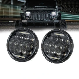 GloboStar® 85417 Σετ 2 x Φανάρια JEEP WRANGLER 7'' Ιντσών βασικού φωτισμού H/L με Ring Light DRL & Φλας LED CREE CXB COB 75W 12000lm DC 10-30V αδιάβροχα IP67 ψυχρό λευκό 6000K GloboStar® 85417 Σετ 2 x Φανάρια JEEP WRANGLER 7'' Ιντσών βασικού φωτισμού H/L με Ring Light DRL & Φλας LED CREE CXB COB 75W 12000lm DC 10-30V αδιάβροχα IP67 ψυχρό λευκό 6000K
