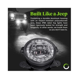 GloboStar® 85418 Σετ 2 x Προβολείς Ομίχλης JEEP WRANGLER - MERCEDES BENZ G CLASS - LAND ROVER DEFENDER - HAMMER H1-H2 - 4'' Ιντσών με Ring Light  Ψυχρό Λευκό 6000K GloboStar® 85418 Σετ 2 x Προβολείς Ομίχλης JEEP WRANGLER - MERCEDES BENZ G CLASS - LAND ROVER DEFENDER - HAMMER H1-H2 - 4'' Ιντσών με Ring Light  Ψυχρό Λευκό 6000K