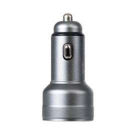GloboStar® 85435 φορτιστής αναπτήρα αυτοκινήτου γρήγορης φόρτισης PD 36W 6A με 2 θύρες USB ασημί νίκελ GloboStar® 85435 φορτιστής αναπτήρα αυτοκινήτου γρήγορης φόρτισης PD 36W 6A με 2 θύρες USB ασημί νίκελ