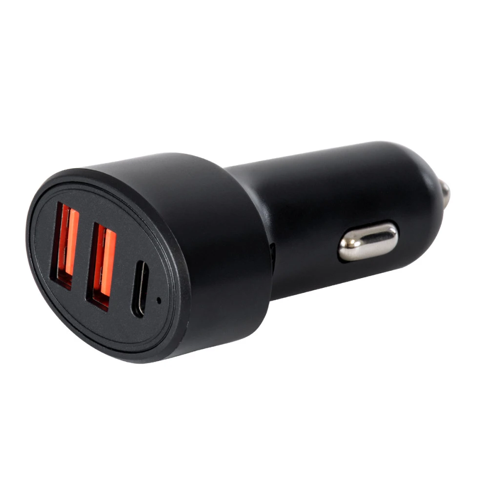 GloboStar® 85436 φορτιστής αναπτήρα αυτοκινήτου γρήγορης φόρτισης PD 36W 6A με 2 θύρες USB και 1 θύρα Type-C μαύρο GloboStar® 85436 φορτιστής αναπτήρα αυτοκινήτου γρήγορης φόρτισης PD 36W 6A με 2 θύρες USB και 1 θύρα Type-C μαύρο