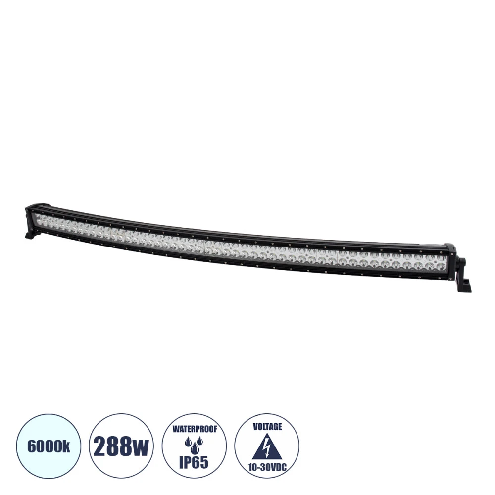 GloboStar® 85473 JEEP & Forklift LED Curved Bar - μπάρα εργασίας Curved για οχήματα - JEEP & περονοφόρα - κλαρκ LED 288W DC 10-30V αδιάβροχη IP65 ψυχρό λευκό 6000K Μ128 x Π8 x Υ8cm GloboStar® 85473 JEEP & Forklift LED Curved Bar - μπάρα εργασίας Curved για οχήματα - JEEP & περονοφόρα - κλαρκ LED 288W DC 10-30V αδιάβροχη IP65 ψυχρό λευκό 6000K Μ128 x Π8 x Υ8cm