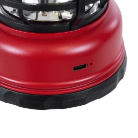 GloboStar® 85694 αυτόνομο επαναφορτιζόμενο φανάρι Camping LED 5W USB 2.0 με επαναφορτιζόμενη μπαταρία Dimmable - κόκκινο με διάφανο γυαλί - θερμό λευκό 3000K  GloboStar® 85694 αυτόνομο επαναφορτιζόμενο φανάρι Camping LED 5W USB 2.0 με επαναφορτιζόμενη μπαταρία Dimmable - κόκκινο με διάφανο γυαλί - θερμό λευκό 3000K