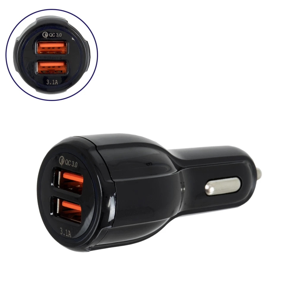 Globostar® 86080 Φορτιστής Αυτοκινήτου DC 12-24V με 2 Εξόδους USB DC 5V Max 3.1A & Quick Charger 3.0 Globostar® 86080 Φορτιστής Αυτοκινήτου DC 12-24V με 2 Εξόδους USB DC 5V Max 3.1A & Quick Charger 3.0