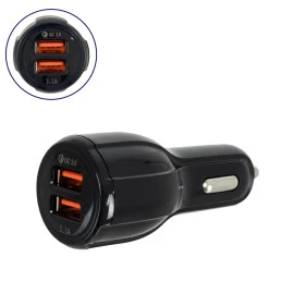 Globostar® 86080 Φορτιστής Αυτοκινήτου DC 12-24V με 2 Εξόδους USB DC 5V Max 3.1A & Quick Charger 3.0 Globostar® 86080 Φορτιστής Αυτοκινήτου DC 12-24V με 2 Εξόδους USB DC 5V Max 3.1A & Quick Charger 3.0