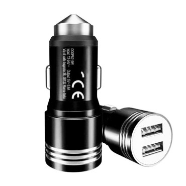 Φορτιστής αναπτήρα αυτοκινήτου με 2 USB 12-24V 2.1A 1τμχ