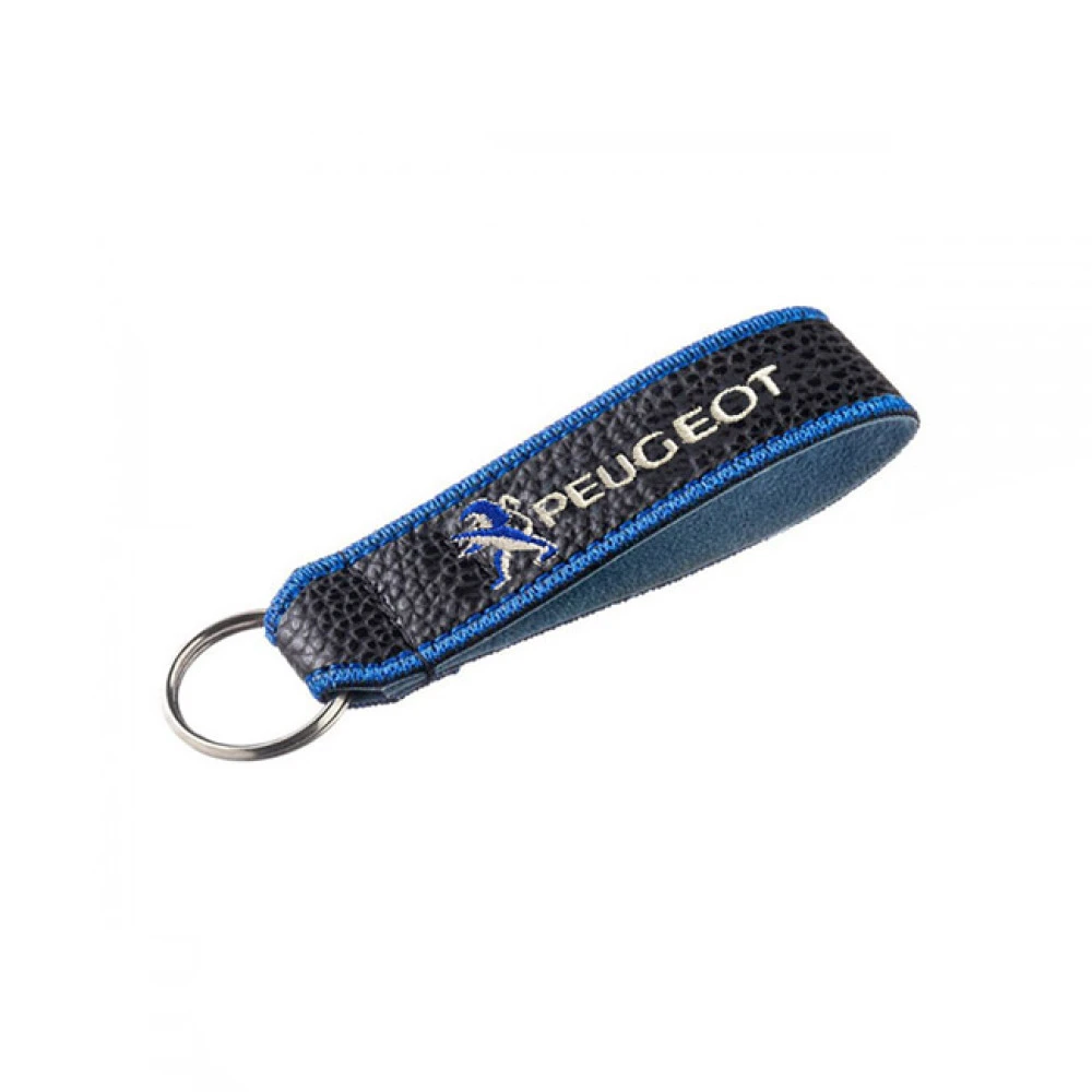 Μπρελόκ κλειδιών τεχνόδερμα κεντητό δύο όψεων Peugeot Μπρελόκ κλειδιών τεχνόδερμα κεντητό δύο όψεων Peugeot
