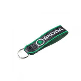 Μπρελόκ κλειδιών τεχνόδερμα κεντητό δύο όψεων Skoda Μπρελόκ κλειδιών τεχνόδερμα κεντητό δύο όψεων Skoda