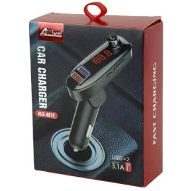 Fm transmitter ALS-A812 με bluetooth, 2 USB και οθόνη LCD μαύρο 1 τεμάχιο Fm transmitter ALS-A812 με bluetooth, 2 USB και οθόνη LCD μαύρο 1 τεμάχιο