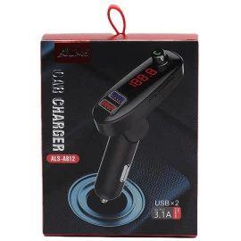 Fm transmitter ALS-A812 με bluetooth, 2 USB και οθόνη LCD μαύρο 1 τεμάχιο Fm transmitter ALS-A812 με bluetooth, 2 USB και οθόνη LCD μαύρο 1 τεμάχιο