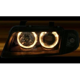 Φανάρια εμπρός angel eyes για Audi A4 (1995-1998) - μαύρα , χωρίς λάμπες (Η7) - σετ 2τμχ. Φανάρια εμπρός angel eyes για Audi A4 (1995-1998) - μαύρα , χωρίς λάμπες (Η7) - σετ 2τμχ.