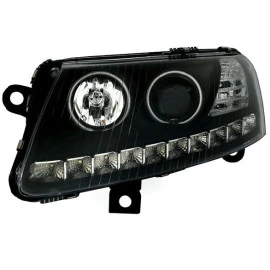 Φανάρια εμπρός angel eyes led Dayline για Audi A6 (2004-2008) - μαύρα , με λάμπες (Η1) - σετ 2τμχ. Φανάρια εμπρός angel eyes led Dayline για Audi A6 (2004-2008) - μαύρα , με λάμπες (Η1) - σετ 2τμχ.