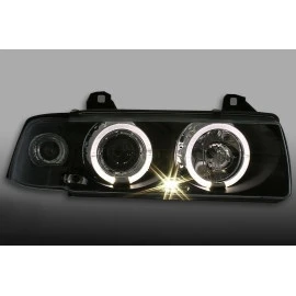 Φανάρια εμπρός angel eyes για BMW E36 (1991-1999) 4d sedan - black , με λάμπες (Η1) - σετ 2τμχ. Φανάρια εμπρός angel eyes για BMW E36 (1991-1999) 4d sedan - black , με λάμπες (Η1) - σετ 2τμχ.