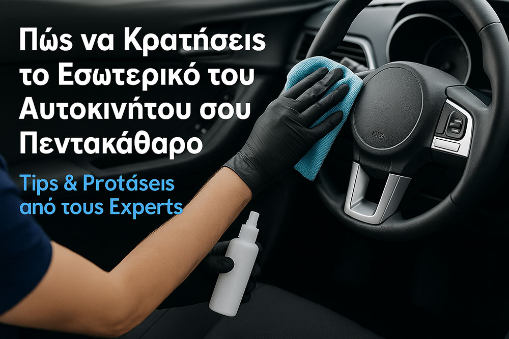 Πώς να κρατήσεις το εσωτερικό του αυτοκινήτου σου πεντακάθαρο – Tips & Προτάσεις από τους Experts